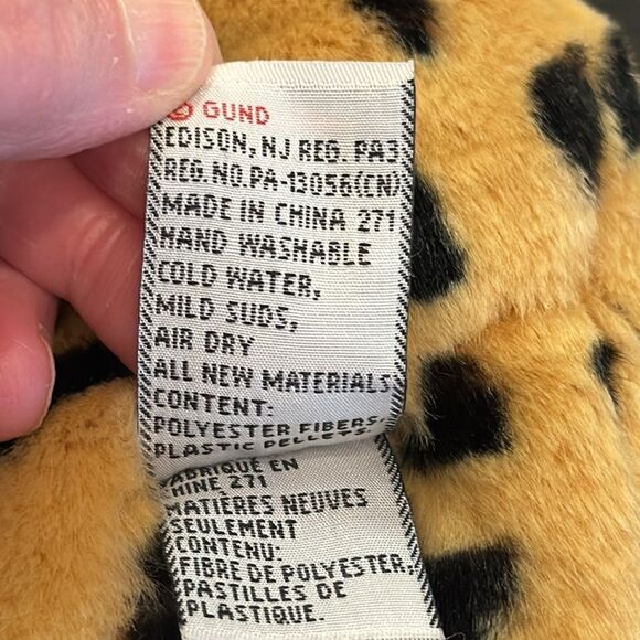 Gund Telus Leopard Cat  Plush and Beans 10” withTags - Picture 9 of 9